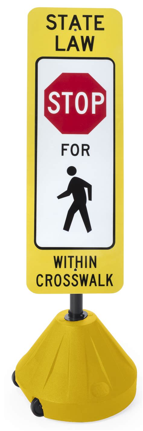 12 X 36 Portable Crosswalk Sign Weather Resistant Aluminum