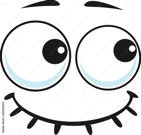 Cartoon Smiling Face Vector Friendly Funny Emoji Stock Illustration
