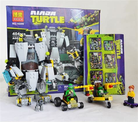 Teenage Mutant Ninja Turtles Baxter Robot Rampage April Building Bricks