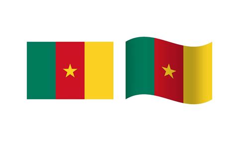 Rectangle And Wave Cameroon Flag Illustration 34324268 Vector Art At
