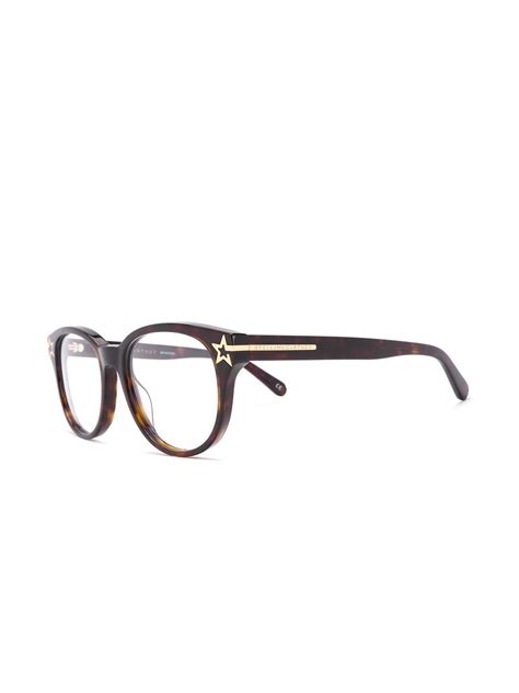 Stella Mccartney Eyewear Star Detail Round Frame Prescription Glasses Farfetch