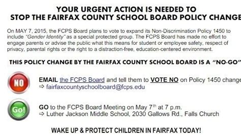 Petition · Stop The Fairfax County School Board Policy 1450 Change To