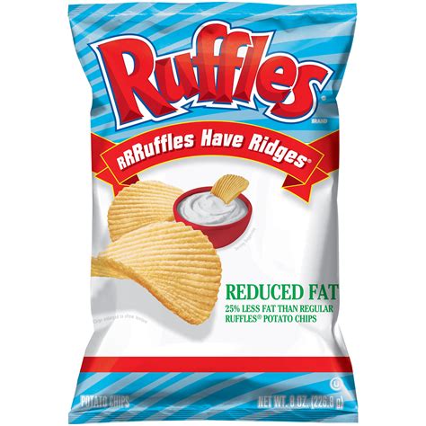 Ruffles Reduced Fat Potato Chips 8 Oz Bag