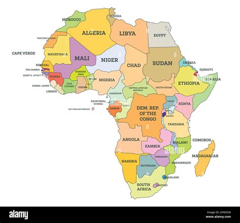 Frica Con Pa Ses Y Nombres Editables El Mapa Del Continente Africano Hot Sex Picture