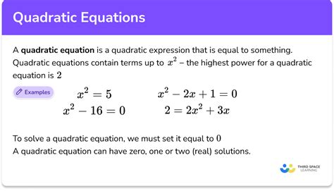 Quadratic Equation Gcse Maths Steps Examples And Worksheet