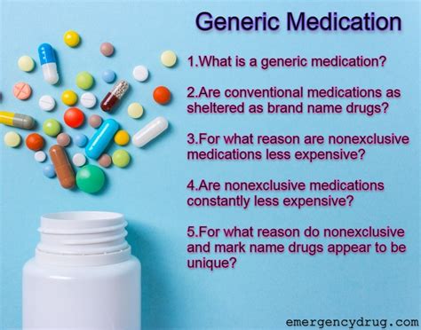 Generic Medication Part 1 Emergency Drug Professionally Medication