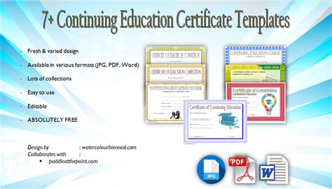 Ceu Certificate Template 7 Great Education Designs