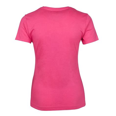 Womens Fitted Blank Pink T Shirts