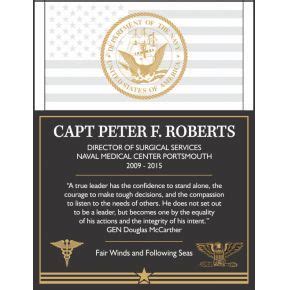 Reflections from the departing navy surgeon general. Unique Navy Service Plaques and Thank You Quotes - DIY Awards