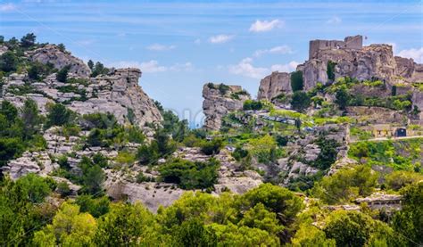 Les Baux-de-Provence rocks and castle, Provence, France - GlobePhotos