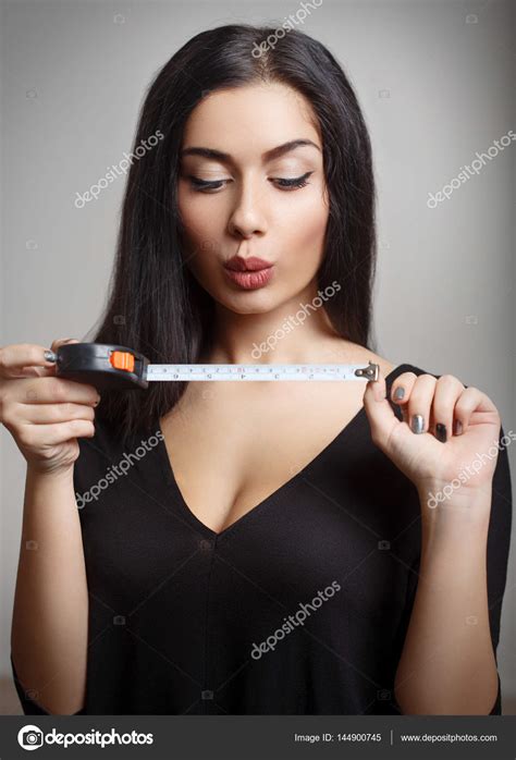 Woman With Measuring Tape Penis Size Concept Stock Photo By Paulikus