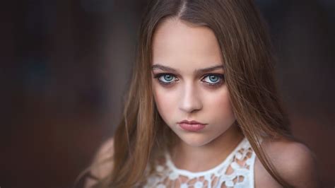 Sad Girl With Big Blue Eyes Wallpapers And Images