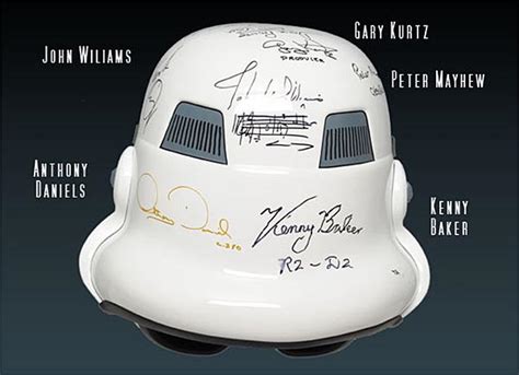 Star Wars Stormtrooper Helmet With Signatures Of George Lucas And More