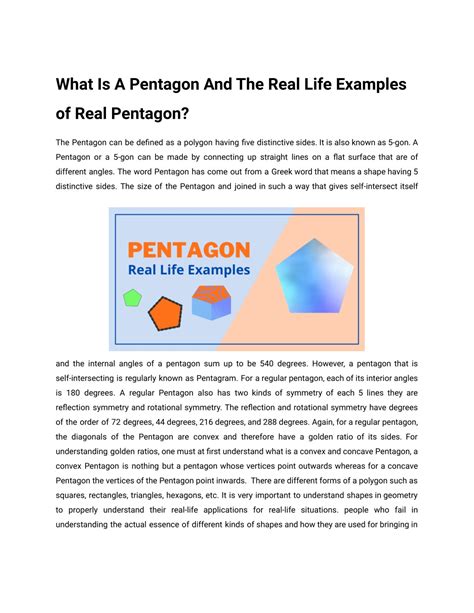 Ppt What Is A Pentagon And The Real Life Examples Of Real Pentagon
