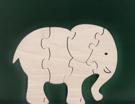 Elephant Wood Puzzle Cut On Scroll Saw Kid By Dukesscrollsaw
