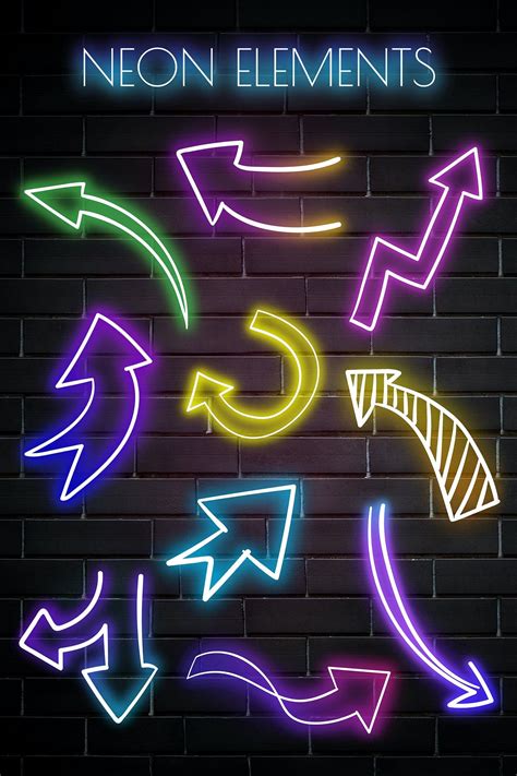 Neon Arrows Sign Set On Brick Wall Free Image By Rawpixel Com Brick