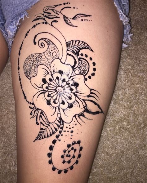 Thigh Henna Designs Tattoos Henna