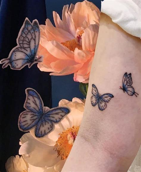 Life In The Flowers Fresh And Elegant Female Butterfly Tattoo Design