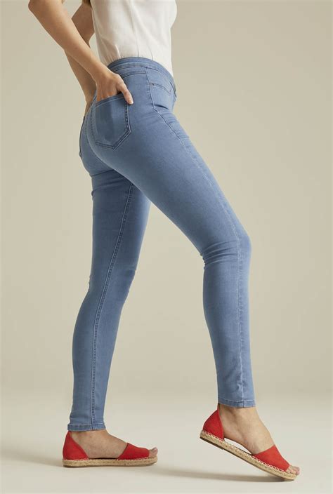 Light Blue Skinny Stretch Denim Jeggings Long Tall Sally