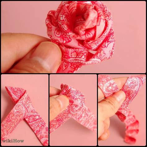 how to make silk satin or ribbon roses with pictures wikihow fabric flower tutorial