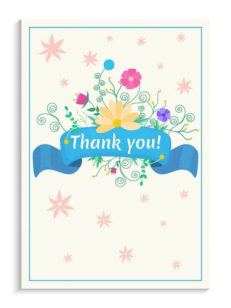 Premium Vector Beautiful Watercolor Decorated Flowers And Blue Ribbon