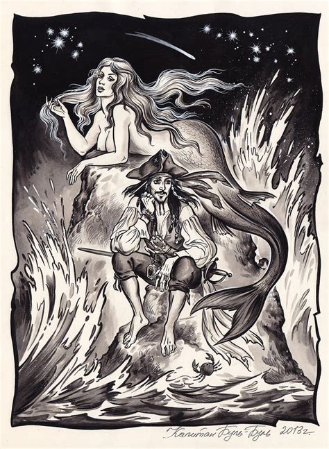 Captain Jack Sparrow And Mermaid By Bormoglot On Deviantart