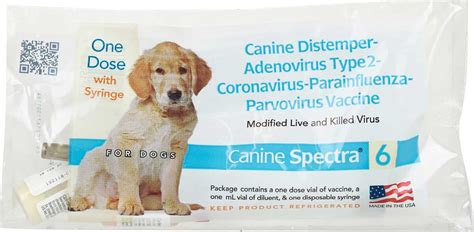 Canine Spectra 6 Dog Vaccine Durvet Dog Vaccines Vaccines Pet