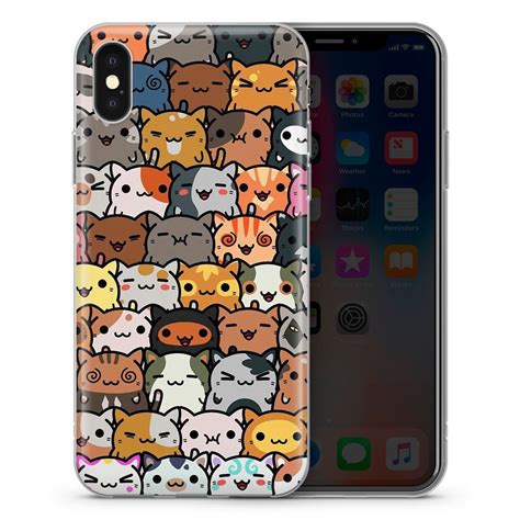 cat phone case for iphone 12 6 7 8 11 x xs xs max xr etsy