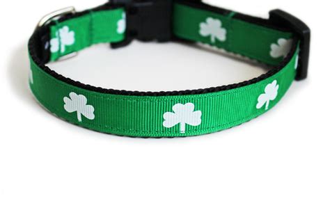 St Patricks Day Dog Collar Shamrock Dog Collar Clover Irish Etsy