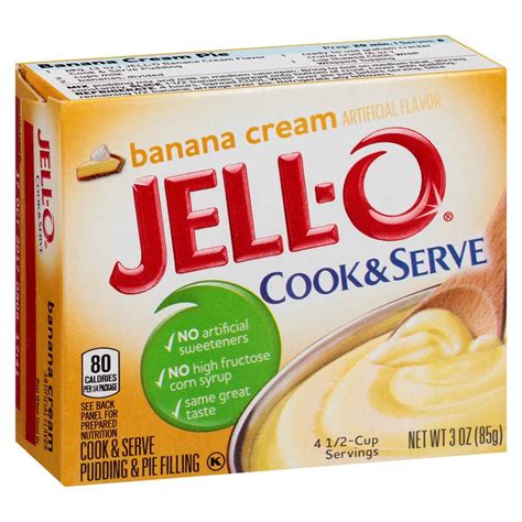 Jell O Cook And Serve Banana Cream Pudding And Pie Filling 3