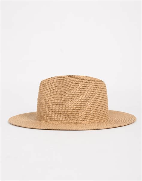 Flat Brim Straw Hat Beige Straw Hat Brown Fedora Hat 2020ave