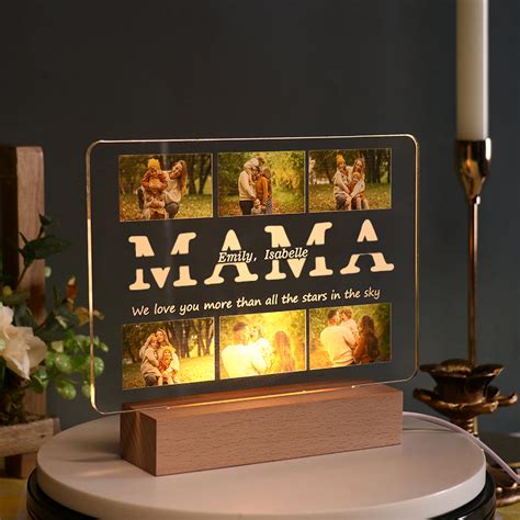 Personalisierte MAMA fotolampe für muttertagsgeschenk