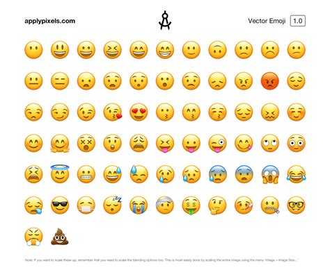 Common Emojis Recreated In Vector Easily Edit And Scale Every Aspect Of
