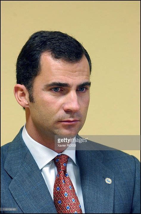 His Royal Highness The Prince Of Asturias Felipe Of Spain On Official