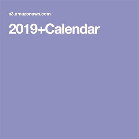 2019calendar 2019 Calendar Calendar Organization