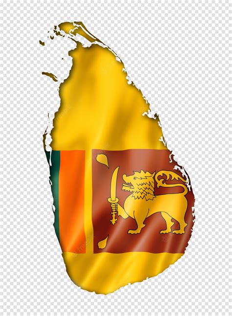 Premium Psd Sri Lanka Flag Map