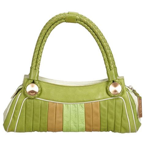 Fendi Green Leather Handbag For Sale At 1stdibs