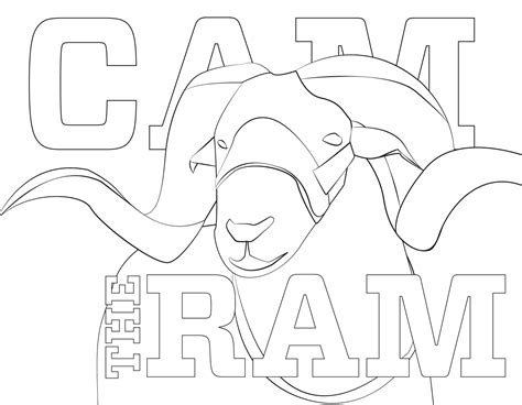 Print Out Cam The Ram And Color Him During A Study Break This Week