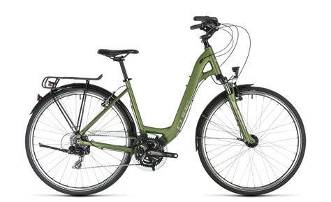Wir von fahrrad xxl lieben die flowigen trails in den bergen, das cruisen durch die city oder das gemütliche radeln in den. Cube Touring Easy Entry Unisex Trekking Fahrrad grün/grau ...