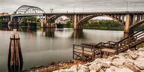 Little Rock Arkansas River Bridge Panorama Photograph By Gregory Ballos