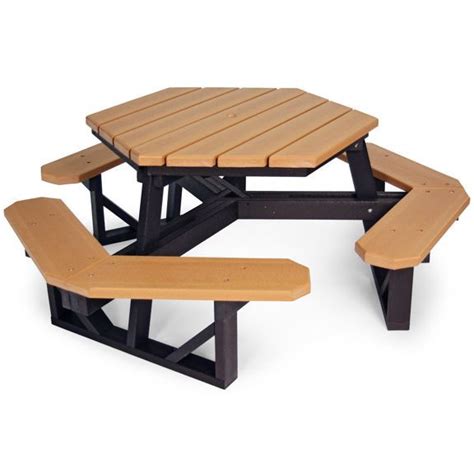 Jayhawk Plastics Hex Recycled Plastic Commercial Picnic ...