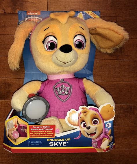 Spin Master 2019 Paw Patrol Snuggle Up Pup Skye Doll Plush Toy New Ebay