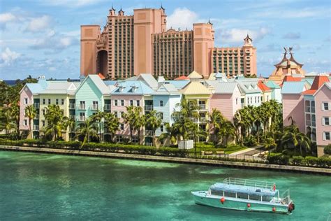 Beautiful Scene Of Colorful Houses In Nassau Bahamas Stock Image Image Of Palm Coast 113817347