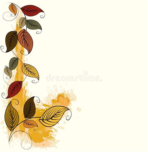 Autumn Leaf Border Stock Vector Illustration Of Fall 55054472