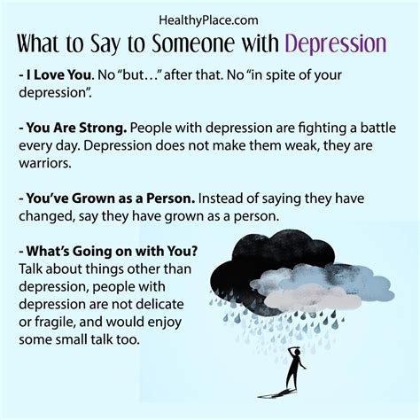 What To Say To Someone With Depression Healthyplace