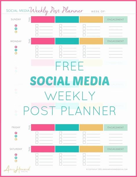 Social Media Post Schedule Template Fresh 13 Best Images About Social