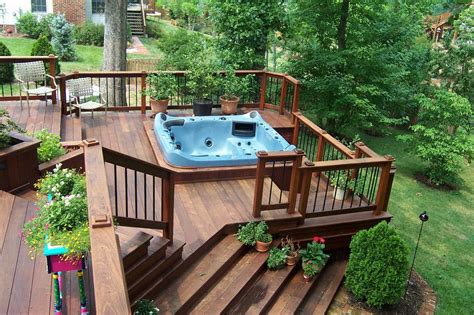 Pros Of Building A Hot Tub Deck Backyard Design Ideas