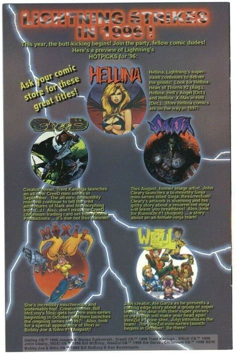 Hellinanira X Cyber Angel 1 Lightning Comics August 1996 Comic