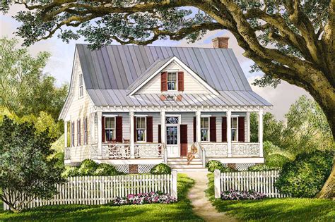 Large Porches Front And Back Make This Cottage Home Plan Ideal For