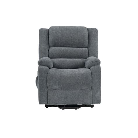 Lane Furniture Gray Faux Leather Powered Reclining Recliner With Lift